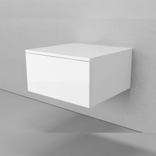 Тумба подвесная без столешницы Velvex Unit tp.UNI.60.1Y белый глянец, 60 см